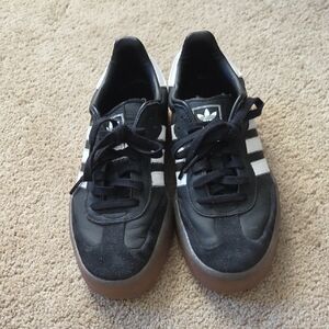 Adidas Black and White Sambas Size 9.5